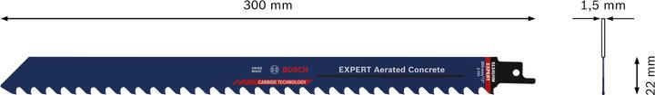 Immagine prodotto Bosch Professional Zubehör Lama per sega alternata Expert Aerated Concrete S 1241 HM, 10 pezzi
