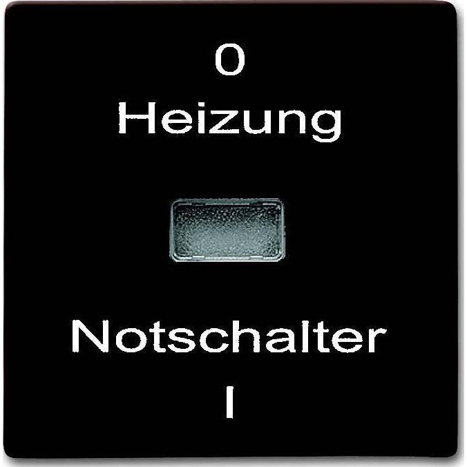 Busch-Jaeger Wippe mit Aufdruck Heizung 2CKA001731A1956, Taster + Schalter, Braun