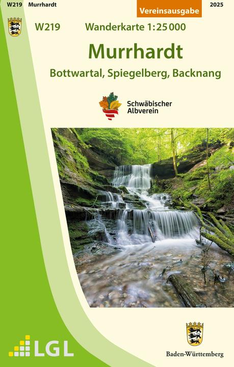 Actual product image W219 Murrhardt - Bottwartal, Spiegelberg, Backnang (German, Swabian Alb Association e.V., 2024)