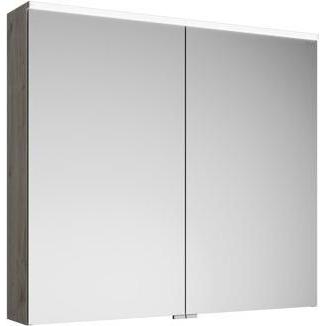 burgbad, Spiegelschrank, Eqio Spiegelschrank mit horizontaler LED-Beleuchtung und Waschtischbeleuchtung, 2 Türen, 90
