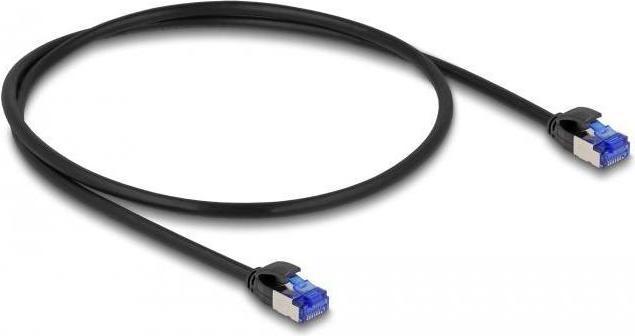 Actual product image Delock RJ45 network cable Cat.6A S/FTP Slim 0.5 m black (S/FTP, CAT6a, 0.50 m)