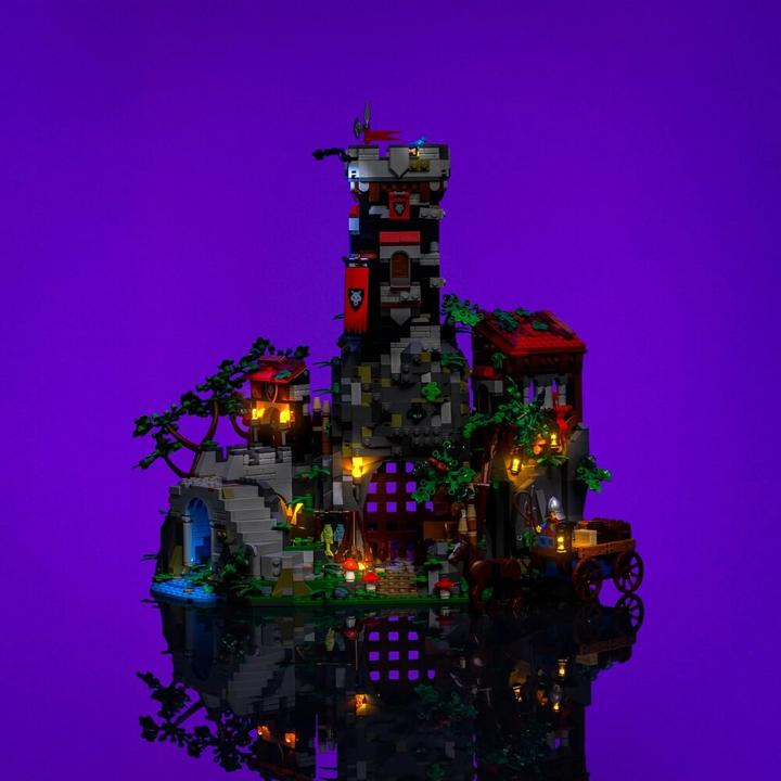 Produktbild Light my bricks LMB 2.0 LED Licht Set für LEGO® BrickLink 910057 Ganovenversteck im Wald