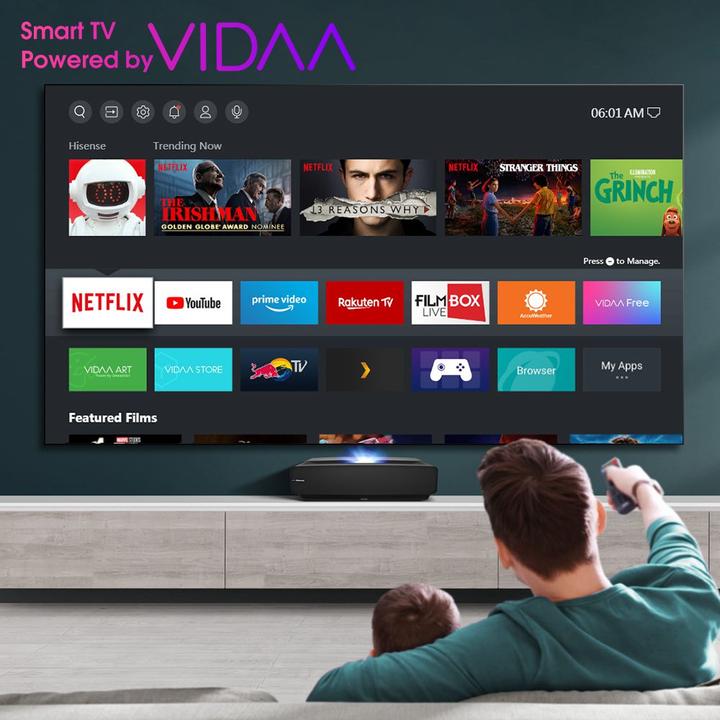 Produktbild Hisense 100L5F-D12 inklusive Leinwand (4K, 2700 lm)