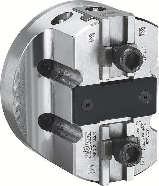 Produktbild Röhm Kraftspannfutter KFD-G 315, 2-Backen, grosser Backenhub, Zylindrische Zentrieraufnahme