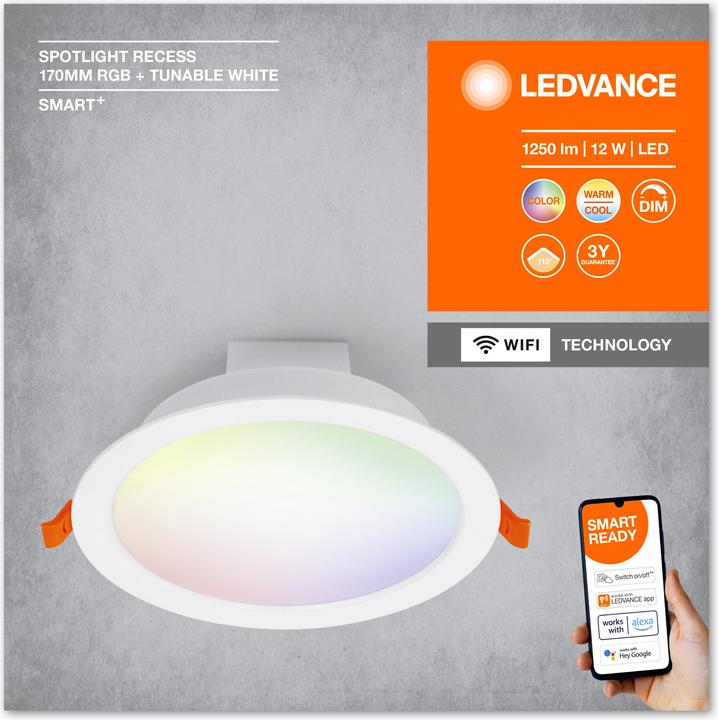 Actual product image Ledvance Smart+ downlight 170 mm 15w white (1000 lm)