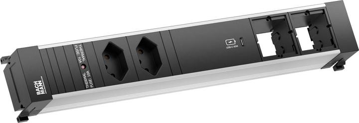Produktbild Bachmann Einbausteckerleiste POWER FRAME 2x T13, 1x USB-C, 2x Custom (2 x, Typ 13, 0.20 m)