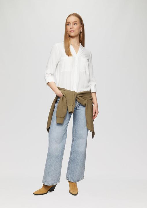 Produktbild S.Oliver Bluse Viskosebluse mit Turn-up und aufgesetzten Taschen (40)