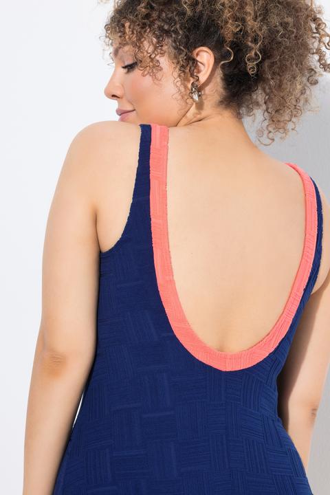 Image du produit Ulla Popken Maillot de bain sans bonnets souples, décolleté en V et matière texturée (56)