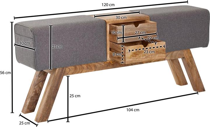 Produktbild FineBuy Sitzbank (120 cm)