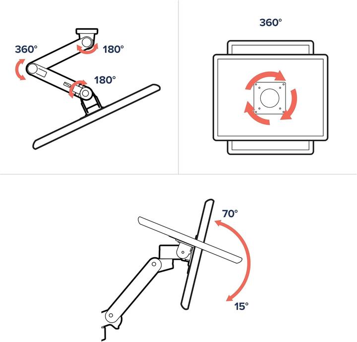 Image du produit Ergotron Lx Pro Arm Single Display Wall Mount black (Mur, 34", 10 kg)