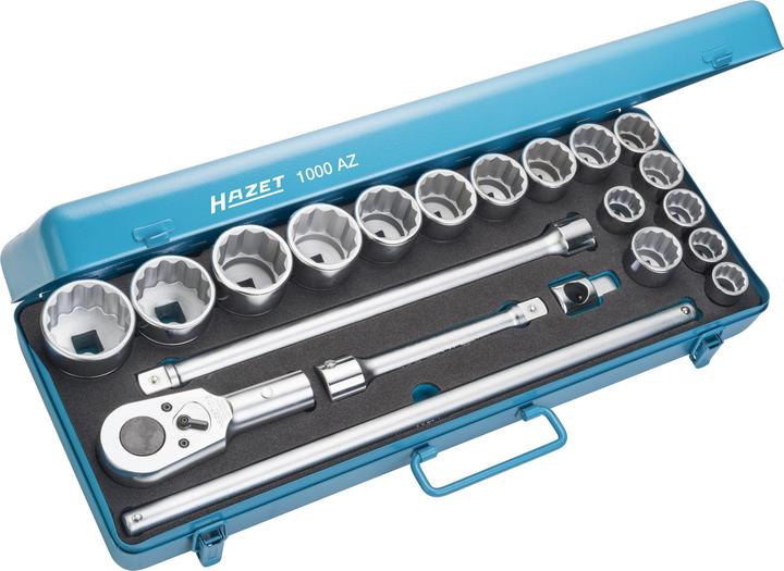 Produktbild HAZET Steckschlüssel Satz 1000AZ ∙ Vierkant20 mm (3/4 Zoll) ∙ Aussen Doppel-Sechskant Profil ∙ 7⁄8 -…