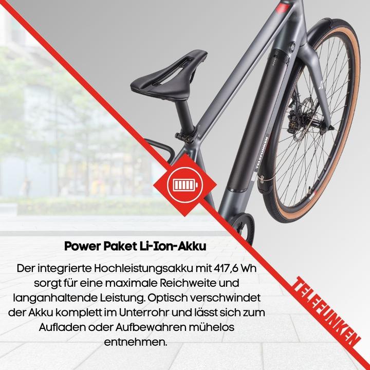 Produktbild Telefunken Urban E-Bike Herren UH220 28 Zoll Hinterradmotor Automatikschaltung