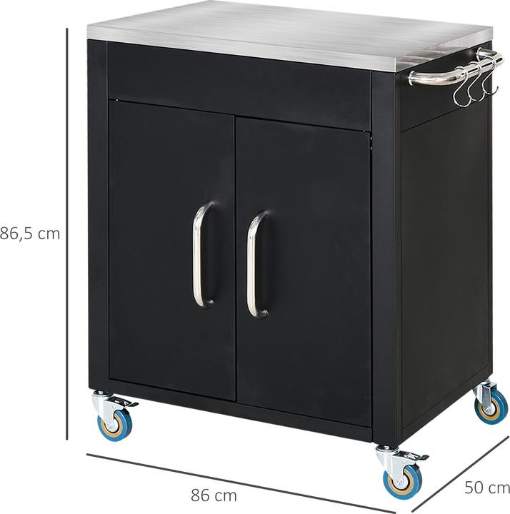 Actual product image Homcom Kitchen cabinet on castors