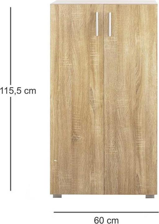 Produktbild Bakaji Segelregalschrank mit zwei Türen und Regalböden (60 x 31 x 115.50 cm)