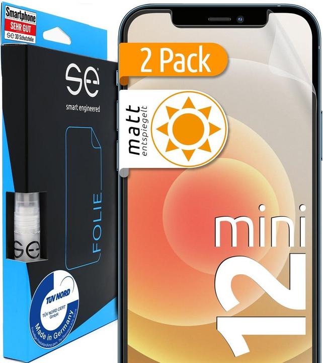 Produktbild Smart Engineered 2x3D screen protector for Apple iPhone 12 mini matte (2 Stk., Apple iPhone 12 mini)