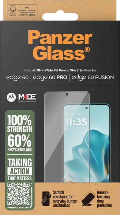 Actual product image PanzerGlass Displayschutz (1 pcs., Motorola Edge 60, Motorola Edge 60 Fusion, Motorola Edge 60 Pro)