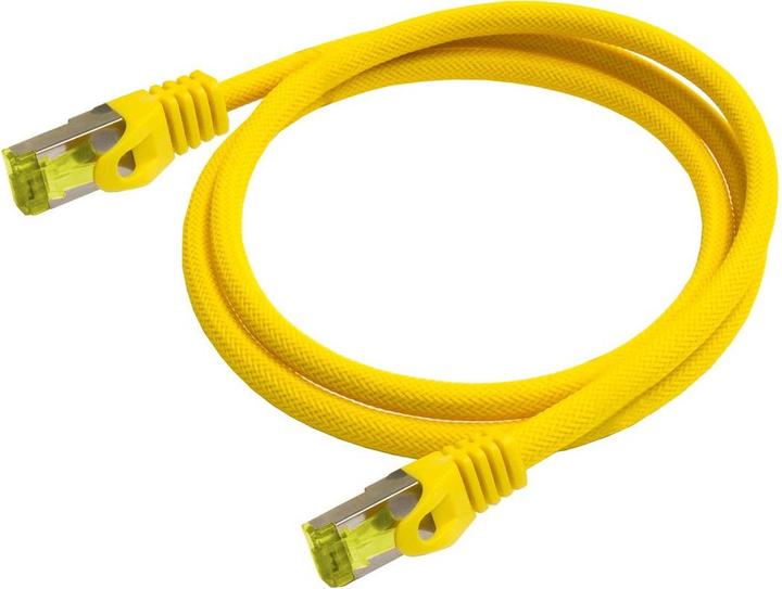 Actual product image Python ® Series RJ45 patch cable withCat.7 raw cable, snap-in nose protection (RNS®) and nylon braiding (S/FTP, CAT7, 10 m)