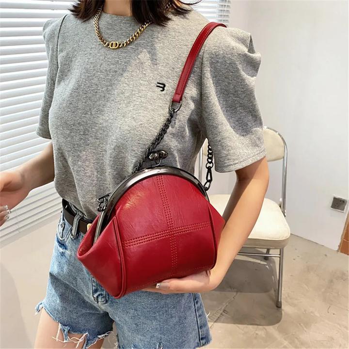 Actual product image Only-Bags.Store Chain Design Shoulder Bag High Quality PU Leather Messenger Bags Solid Colour Designer Purse