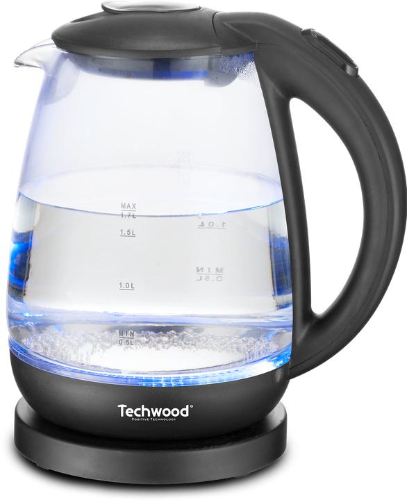 Techwood Wasserkocher 1.7 L Glas / schwarz (1.70 l)