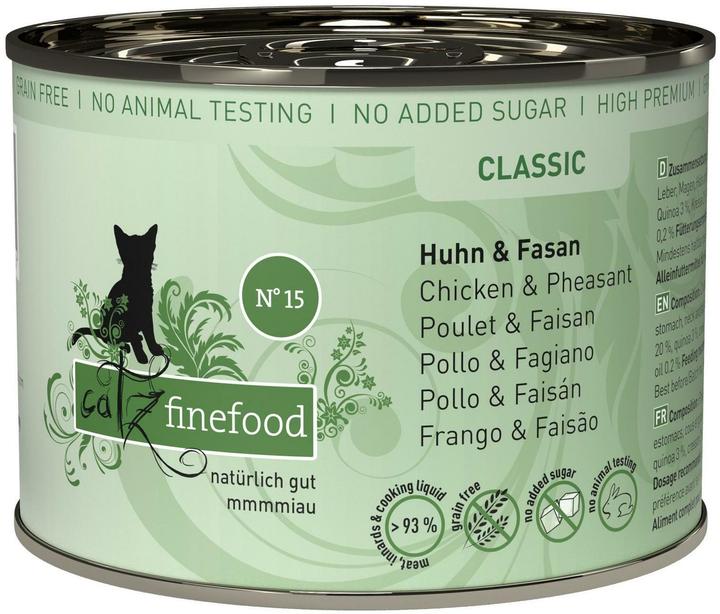 Actual product image Catz Finefood No.15 Chicken & Pheasant (Adult, 6 pcs., 200 g)
