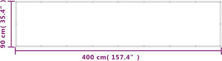 Actual product image vidaXL Balkon-Sichtschutz 100% Polyester-Oxford (400 cm)