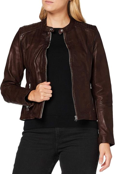 Produktbild Goosecraft Leder-Biker-Blazer mit Schulterpolsterung und Frontreissverschluss (M)