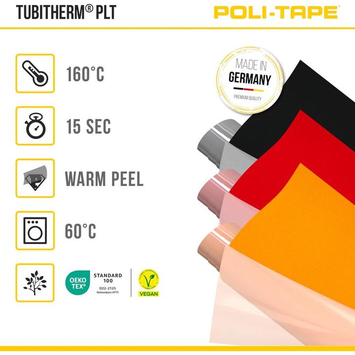 Produktbild Poli-tape Aufbügelfolie Flock Weiss