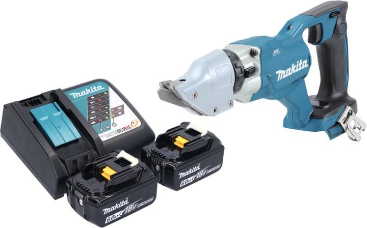 Produktbild Makita DJS 200 RG Akku Blechschere 18 V 2,0 mm Brushless + 2x Akku 6,0 Ah + Ladegerät