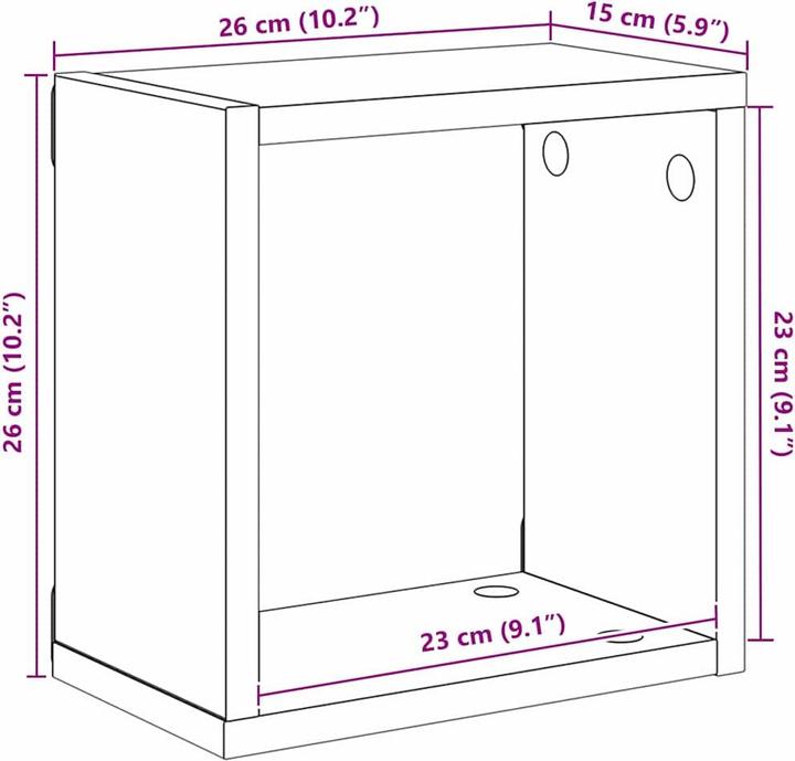 Immagine prodotto vidaXL Scaffale a muro (26 x 15 x 26 cm)