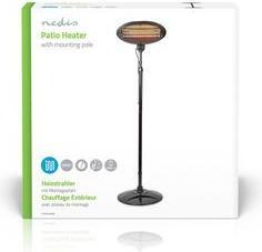 Actual product image Nedis Patio Heater | 2000 W | 3 Heat Settings | Trip Protection | IP34 | Black (2000 W)