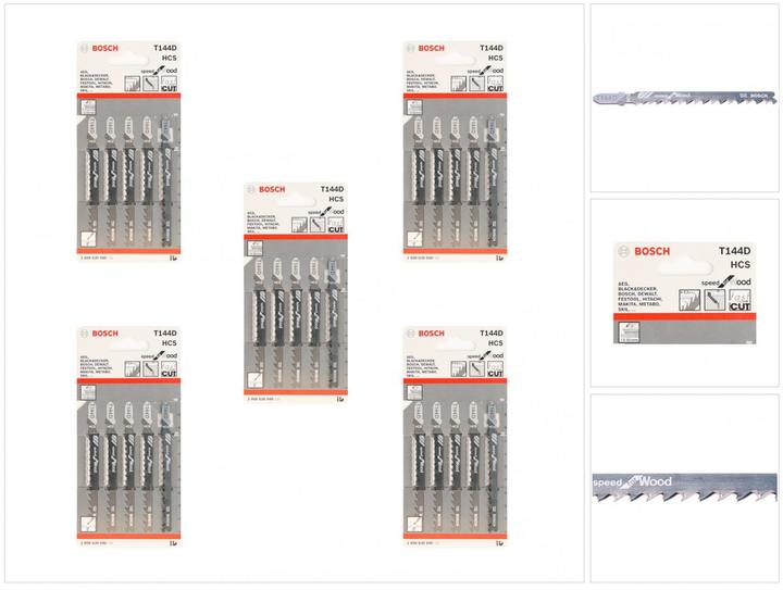 Produktbild Bosch Professional Zubehör Stichsägeblatt T 144 D Speed for Wood, 25er-Pack