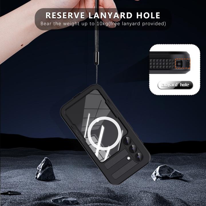 Produktbild Redpepper Samsung Galaxy S25 - IP68 Mars Series Wasserdichtes Outdoor Case mit MagSafe, schwarz (Samsung Galaxy S25)