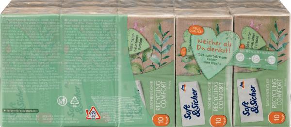 Produktbild dm Soft&Sicher Taschentücher Recycling (10 Stück)