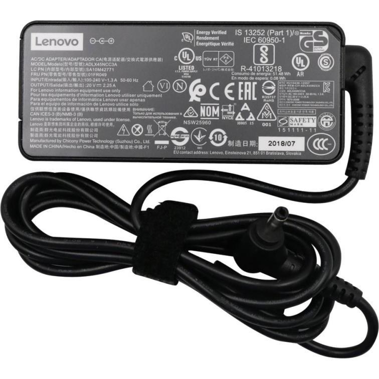 Lenovo Netzteil Wechselstrom 100-240 V (45 W), Notebook Netzteil, Schwarz