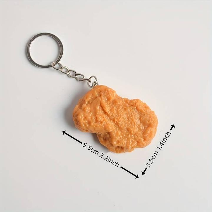 Actual product image PhoneLook Ultra realistic decorative fun chicken nugget for key ring