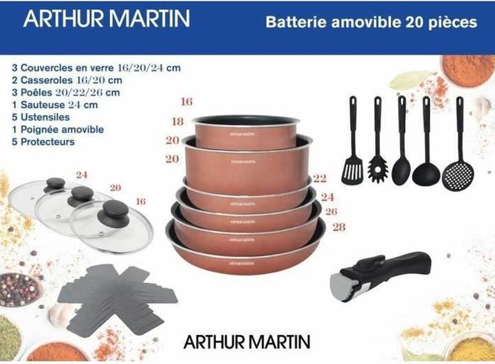Produktbild Arthur Martin Topfset 20 Stücke (Aluminium)
