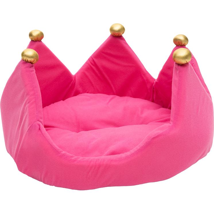 PawLove Paw Love - Letto per cani Crown - Harald - Rosa/Oro (Cane), Cuccia per cani + cuccia per gatti