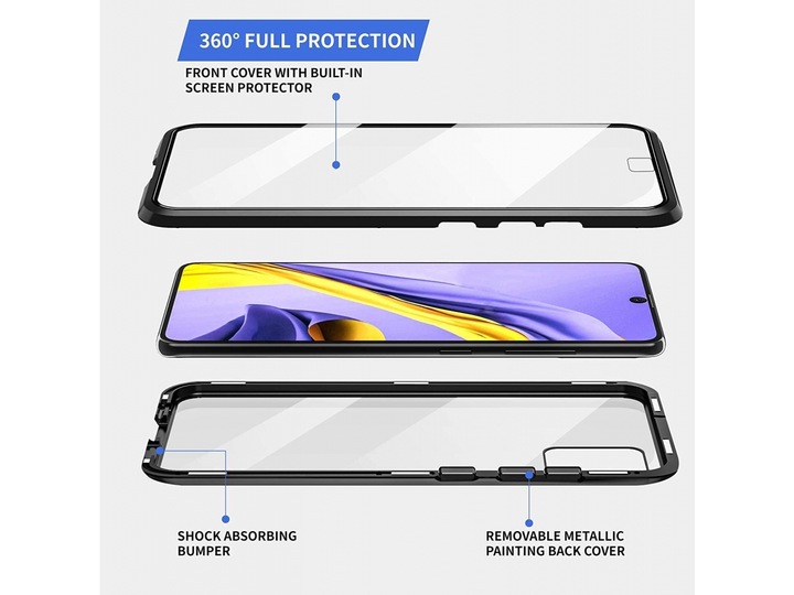 Produktbild G-Case Huawei P Smart 2021 Aluminium Magnetic Glass Case Hülle (Huawei P Smart (2021))