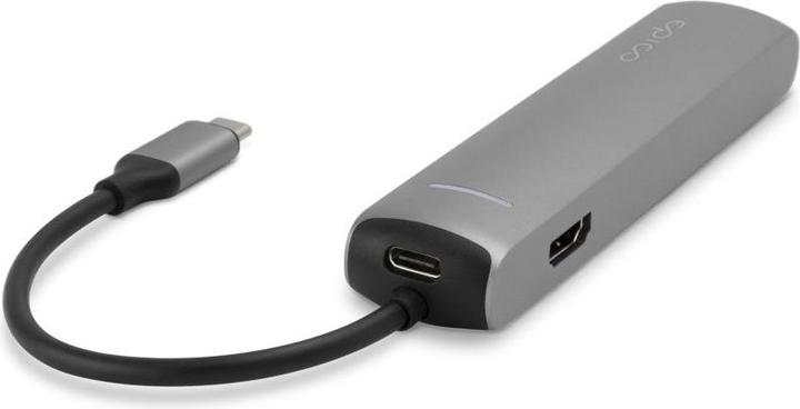 Immagine prodotto Epico 9915112100019 dock per laptop/replicatore di porte USB 3.2 Gen 1 (3.1 Gen 1) Type-C Nero, Argento (USB-C, 6 porte)