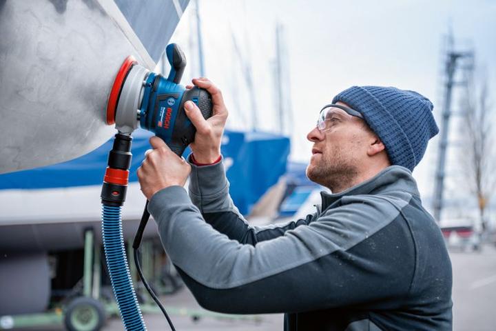 Produktbild Bosch Professional Exzenterschleifer GEX 40-150 mit 1 x Mehrlochschleifblatt C470 (Exzenterschleifer, 400 W)