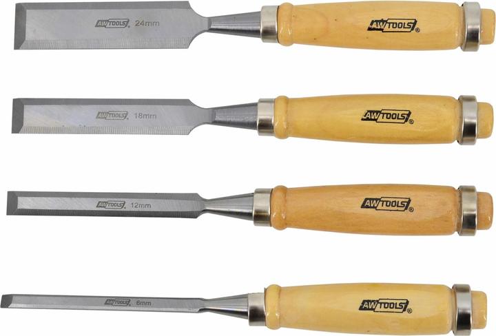 Produktbild Awtools ZESTAW DŁUT Z DREWNIANYMI UCHWYTAMI 4 SZTUKI 6/12/18/24 MM