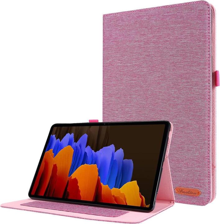 König Design Schutz Tablet Hülle für Samsung Galaxy Tab S7 FE Case Cover Tasche Etuis Rosa (Galaxy Tab S7 FE)