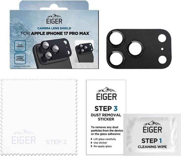 Actual product image Eiger Kameralinsen-Schutzglas Mountain Glass (1 pcs., Apple iPhone 17 Pro Max)