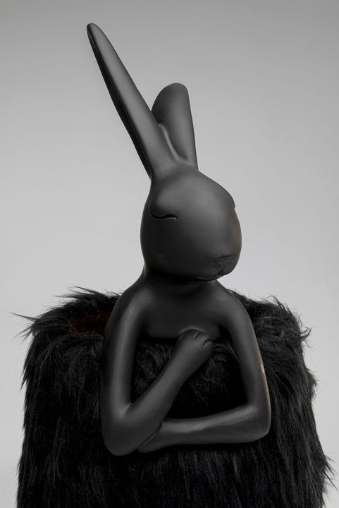 Produktbild Kare Design Tischleuchte Animal Rabbit Fur Schwarz/Gold 68cm (E14)