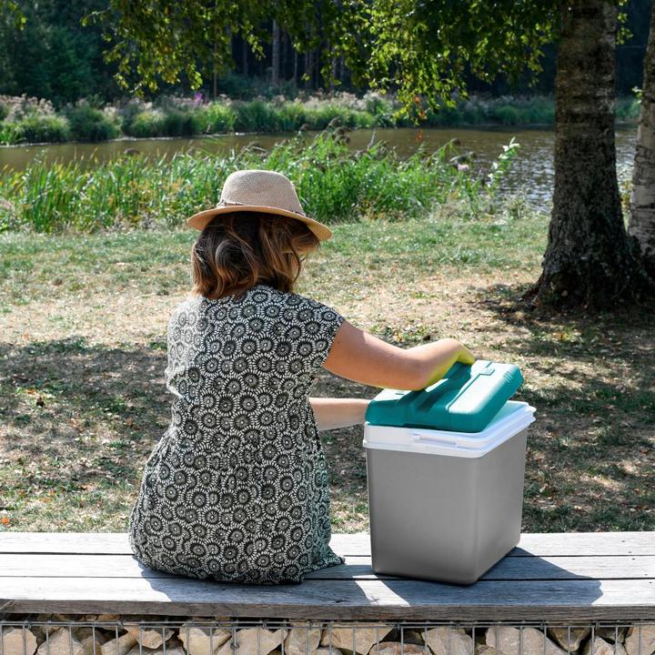 Image du produit EDA Plastiques Kühlbox Promotion 24 l blau/grau blauer Deckel, Box grau (24 l)