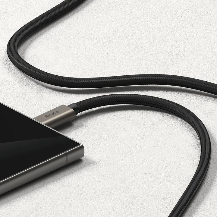 Image du produit Ringke USB-C 3.2 Gen. PD240W Cable 200cm - Black (2 m, USB 3.2 Gen 2x2, 240 W)