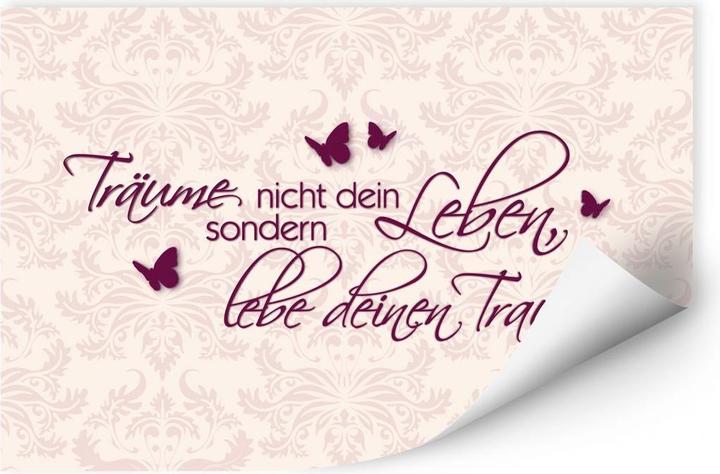 Produktbild Trenddeko Träume nicht dein Leben... Beere (45 x 30 cm)