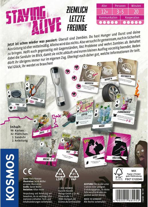 Actual product image Kosmos Staying Alive (German, 3 - 5 Players)