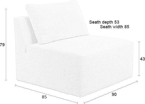 Produktbild Zuiver Prosper Sofa Element 1-seater Sand (1-Sitzer)