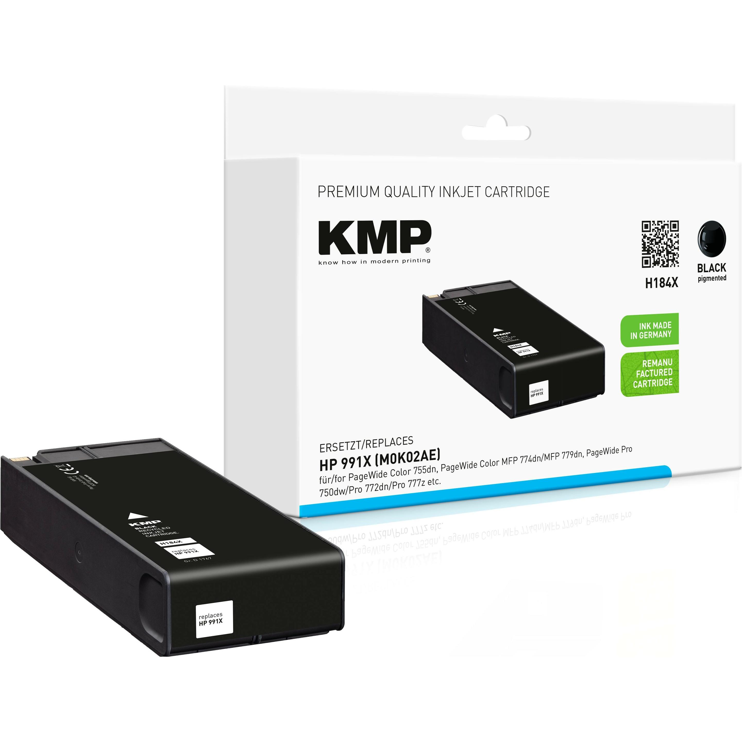 KMP, Druckerpatrone, Tinte ersetzt HP991X (M0K02AE) (BK)